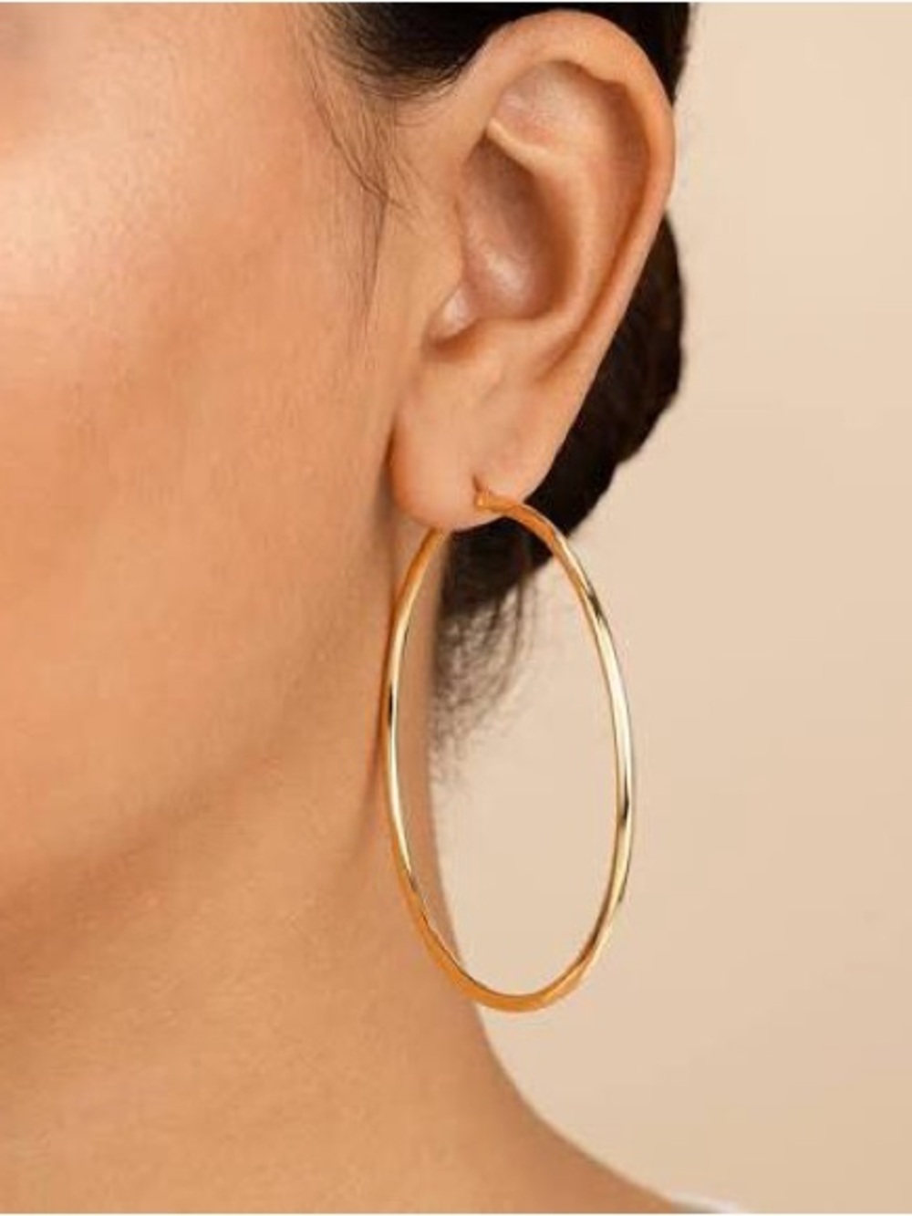 Gold Hoop Earrings - Classic Large Gold Hoop Earrings